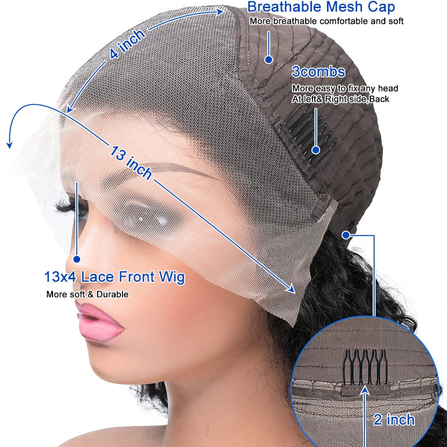 30 40 Inch Straight Lace Front Wig Brazilian 13x4 Lace