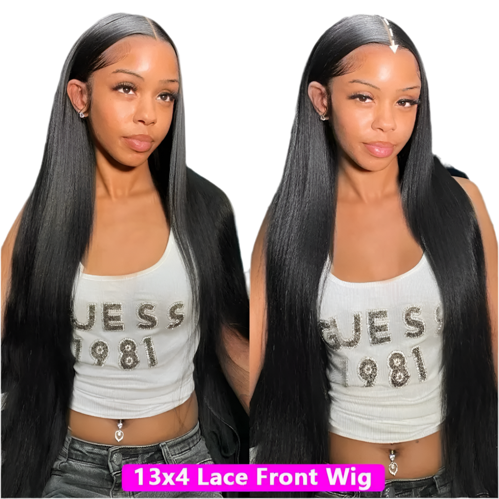 Brazilian Bone Straight 13x4 13x6 Transparent Lace Front Human Hair Wigs 32 34 Inch Pre Plucked Hair For Women Lace Closure Wig