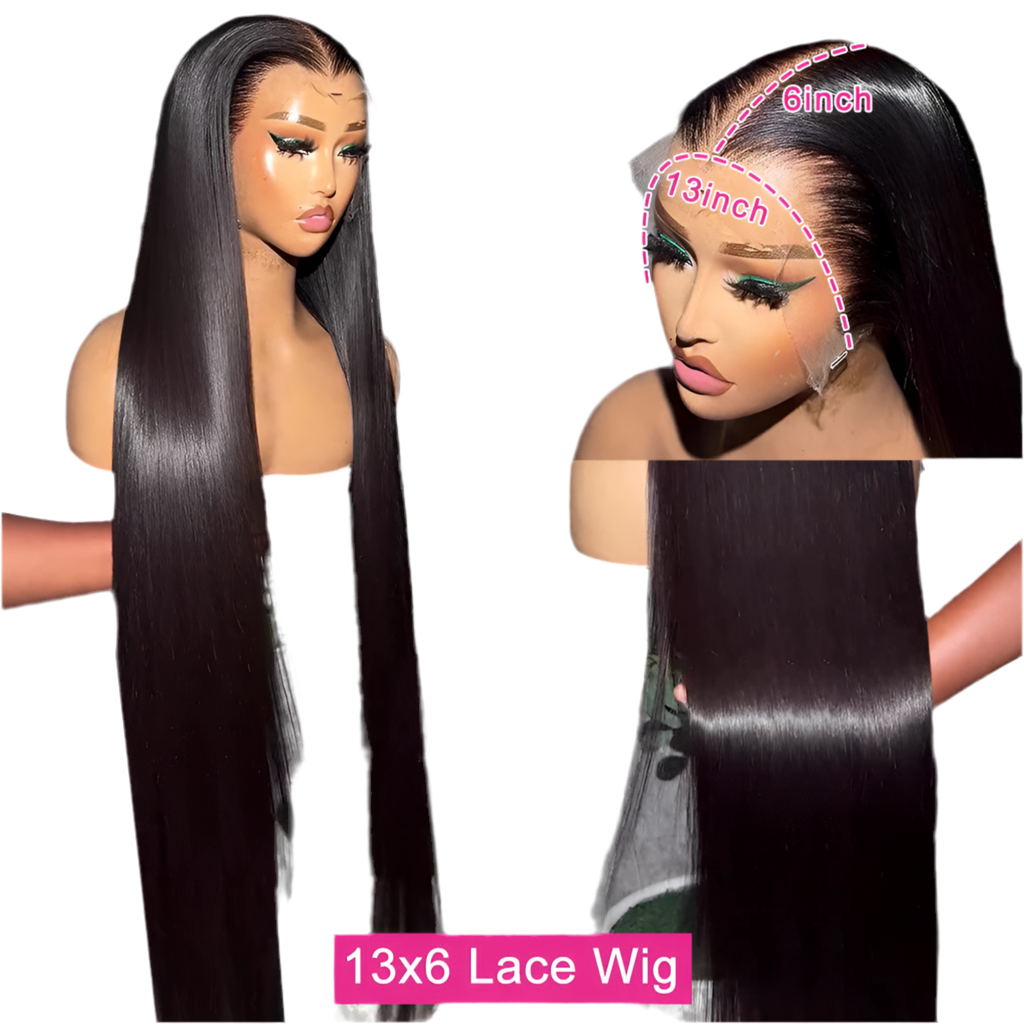 13x4 HD Lace Front Human Hair Wigs Straight 13x6 Transparent Lace Frontal Human Hair Wigs Pre Plucked Lace Wigs For Women 250%