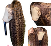 Glueless Curly Wigs Highlight Wig Human Hair 13x6 HD Lace Frontal Wigs 100% Human Hair Water Deep Curly Wave HD Lace Front Wig