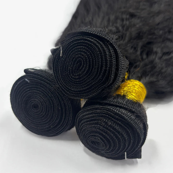 Kinky Straight Human Hair Bundles – Natural Yaki Texture - JoySky Hair