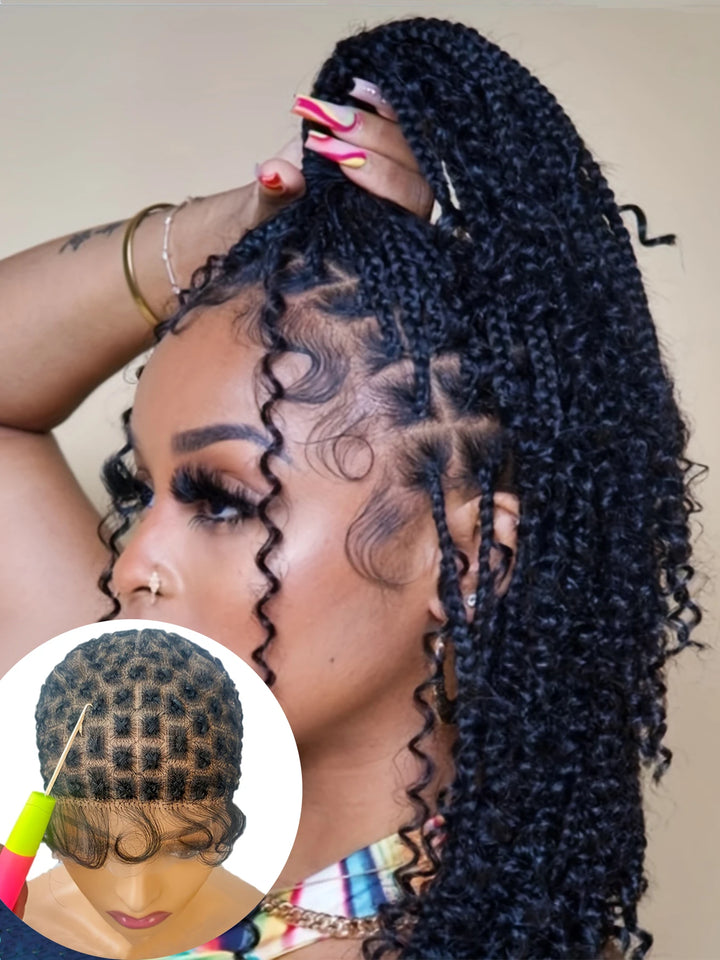Double Full Lace Braided Wig Cap