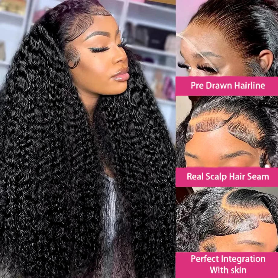 Kinky Curly HD Lace Human Hair Wig
