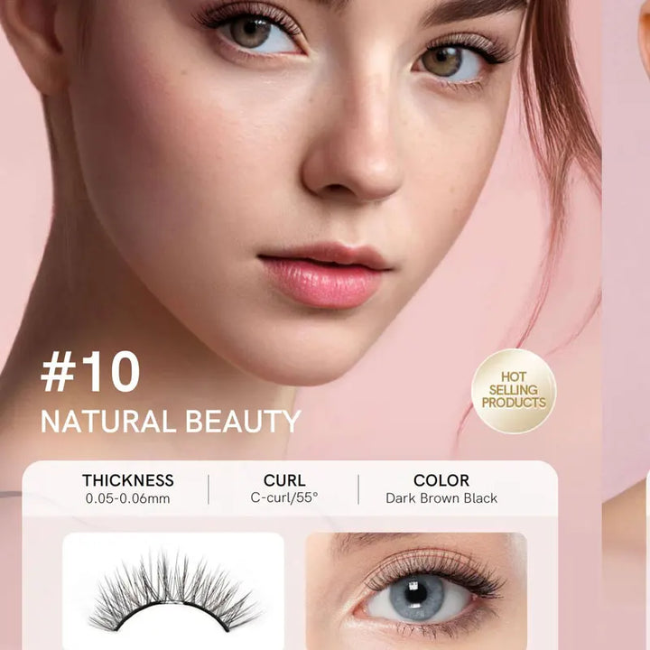 Mini Brown Magnetic Lashes – Natural Effect