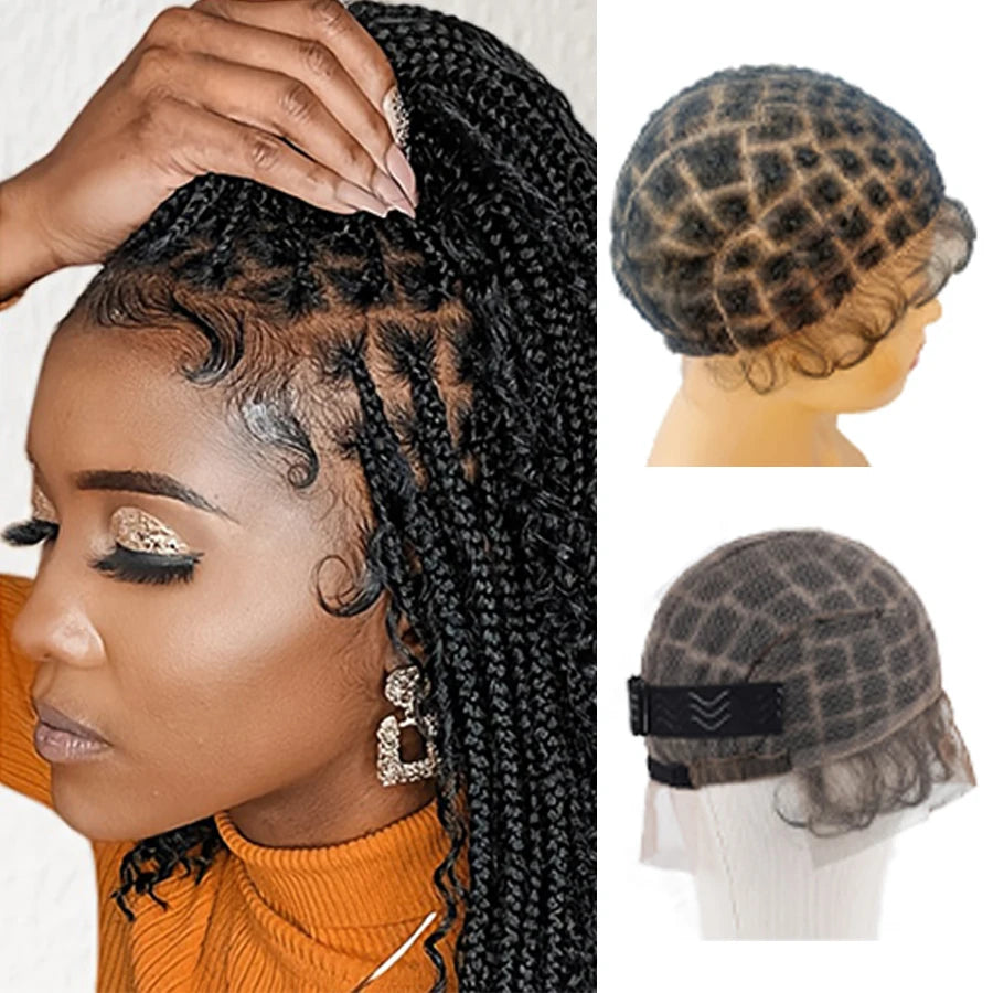 Double Full Lace Braided Wig Cap
