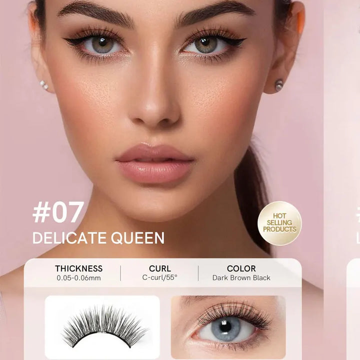 Mini Brown Magnetic Lashes – Natural Effect