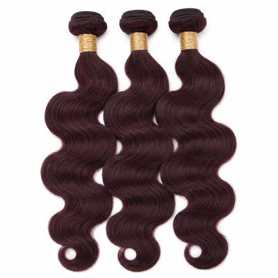 Burgundy Body Wave Human Hair Bundle Deal