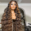 Thick Density Loose Deep Wave Wig Brown Blond
