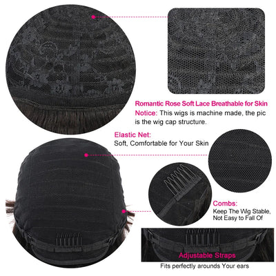 Ishow Highlight Headband Wig Human Hair Wigs For Women P4 27 Colored Straight Human Hair Wigs Brazilian Hair Scarf Wig