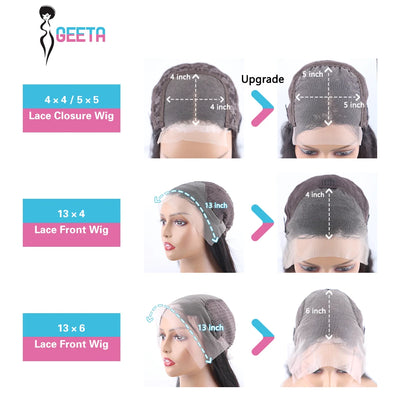 Hd Lace Frontal Wig 13x6 13x4 Lace Front Wig Human Hair 30Inch Bone Straight Transparent Lace Human Hair Wigs 4x4 HD Closure Wig
