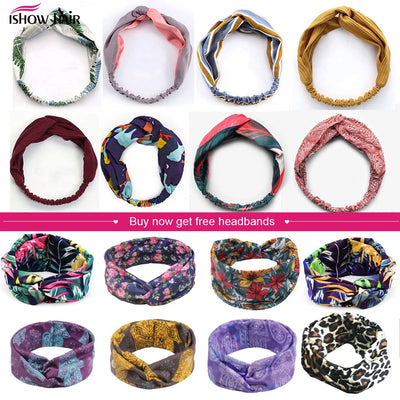 Ishow Highlight Headband Wig Human Hair Wigs For Women P4 27 Colored Straight Human Hair Wigs Brazilian Hair Scarf Wig