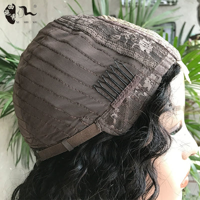 Short Curly Bob Wig Brazilian Human Hair Lace Front Wigs 13*6*1 T Part Lace Front Wig Deep Wave Wig For Black Women 180 Density