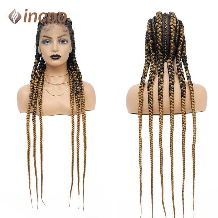 36-Inch Jumbo Knotless Box Braid Full Lace Wig