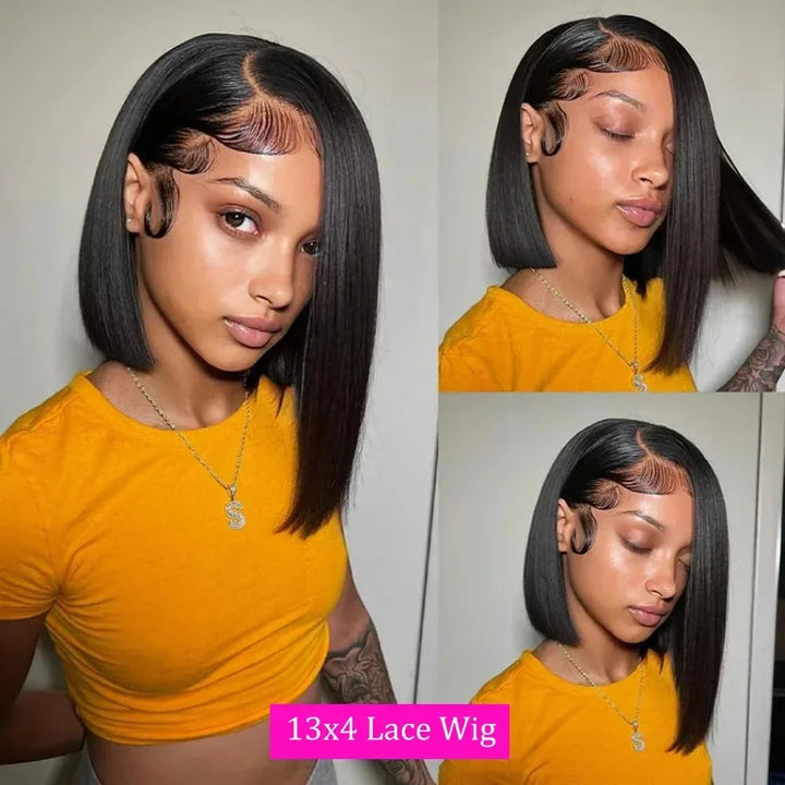 13x4 HD Lace Straight Bob Wig - JoySky Hair