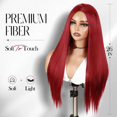 30 Inch Red Straight Wig Human Hair 13x4 Hd Lace Frontal Wigs Human Hair Brazilian Colored Straight Lace Front Wig Density 250%