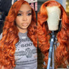 Ginger Lace Front Wig Human Hair Body Wave Ginger HD Lace Wig 13X6 Human Hair Straight Colored Transparent Lace Wigs for Woman