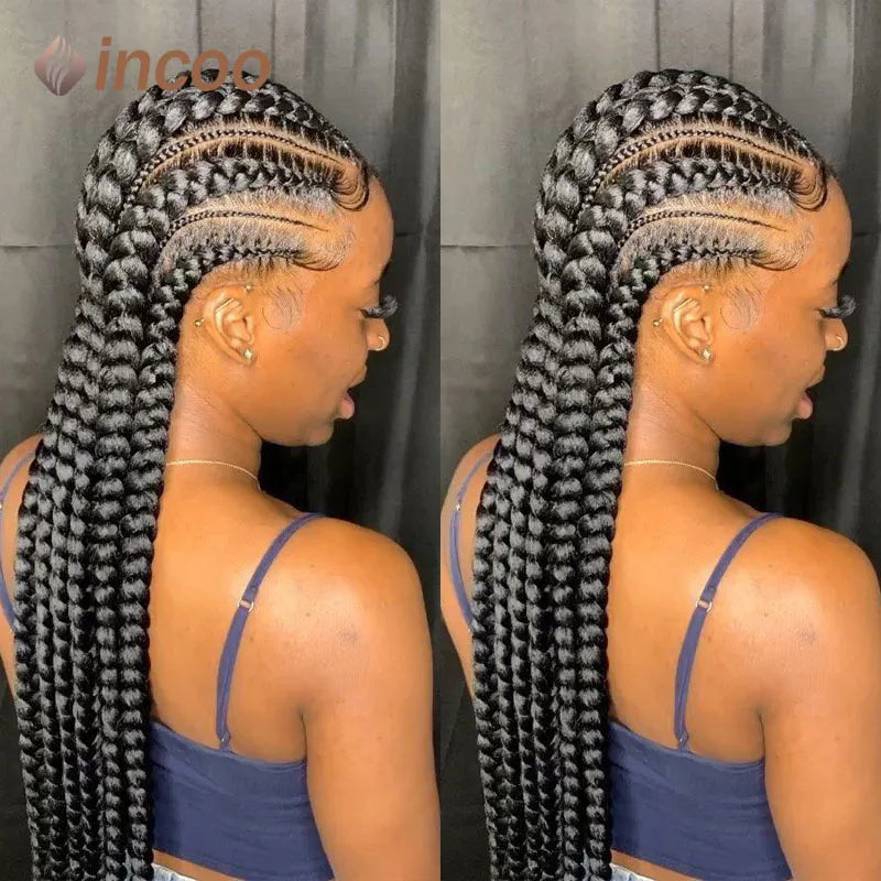 36-Inch Jumbo Knotless Box Braid Full Lace Wig