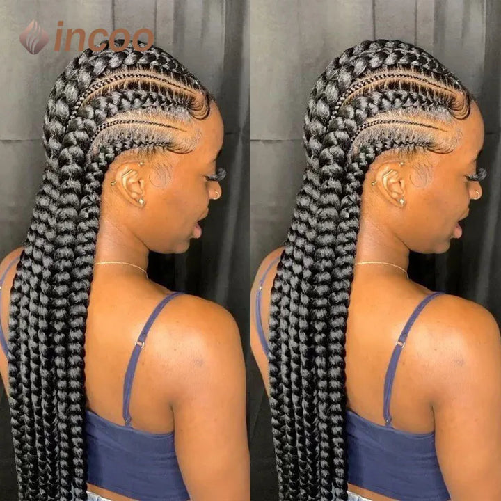 36-Inch Jumbo Knotless Box Braid Full Lace Wig