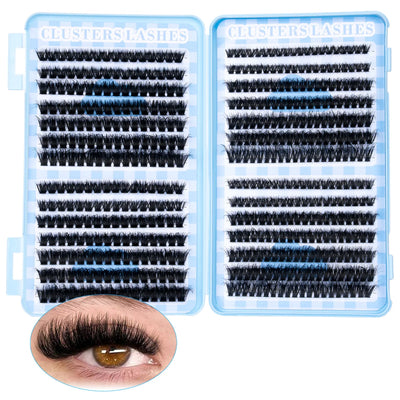 Lashes Cluster DIY Lash Extension Mixed Tray Clusters Eyelashes Soft Natural Individual Lashes Reuseable With Lash Tweezer