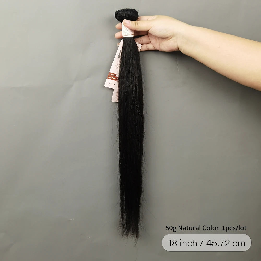 Straight Human Hair Bundles – Natural Black - JoySky Hair