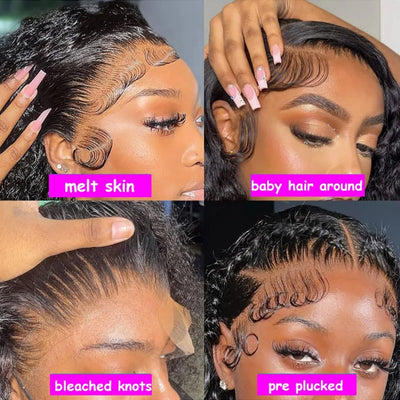 40 Inch Loose Deep Wave 13x4 13x6 Lace Front Human Hair Wigs 250 Density Water Curly Nature Wave HD Lace Frontal Wig Preplucked