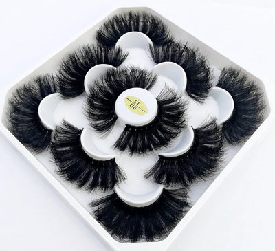 HBZGTLAD New 5 Pairs 25mm 3d Mink Lashes Faux Mink Lash Wispy Thick Natural Full Strip Lashes