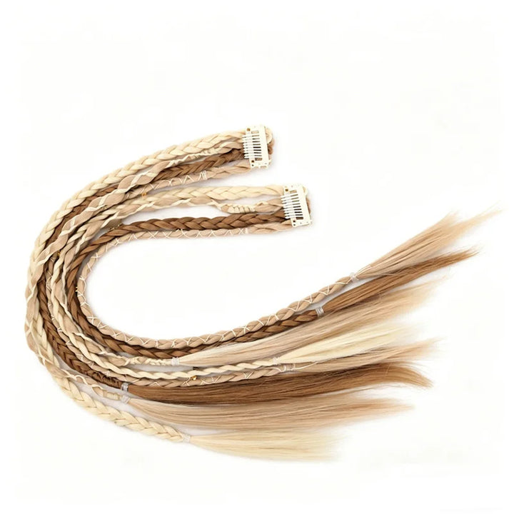 Long Hand-Woven Clip-In Hair Braid - JoySky Hair