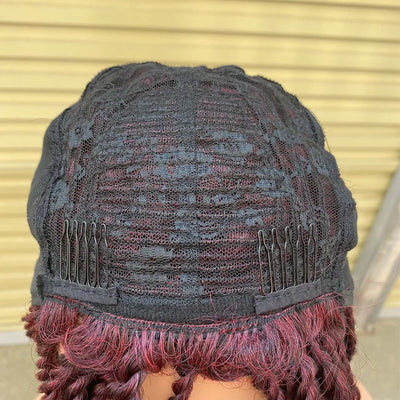 Box Braided Wigs For Black Women Crochet Hair 2 Twist Ombre Bug African Synthetic Short Bob Braiding Hair Wig Extensions Hair