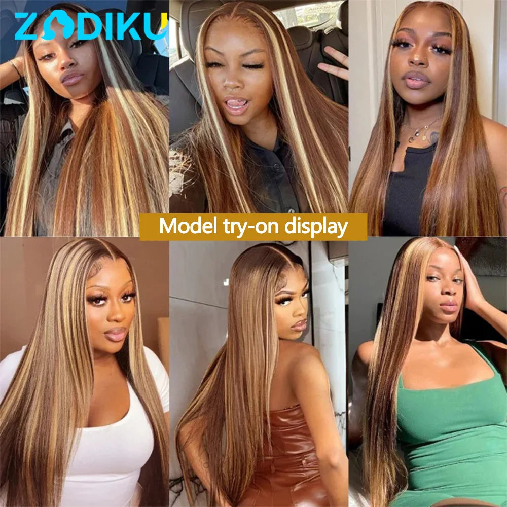 Highlight Straight Human Hair Bundles