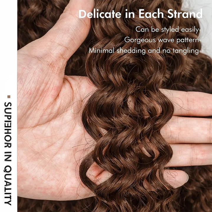 Chocolate Brown Deep Wave Human Hair Bundles
