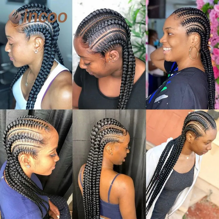 36-Inch Jumbo Knotless Box Braid Full Lace Wig