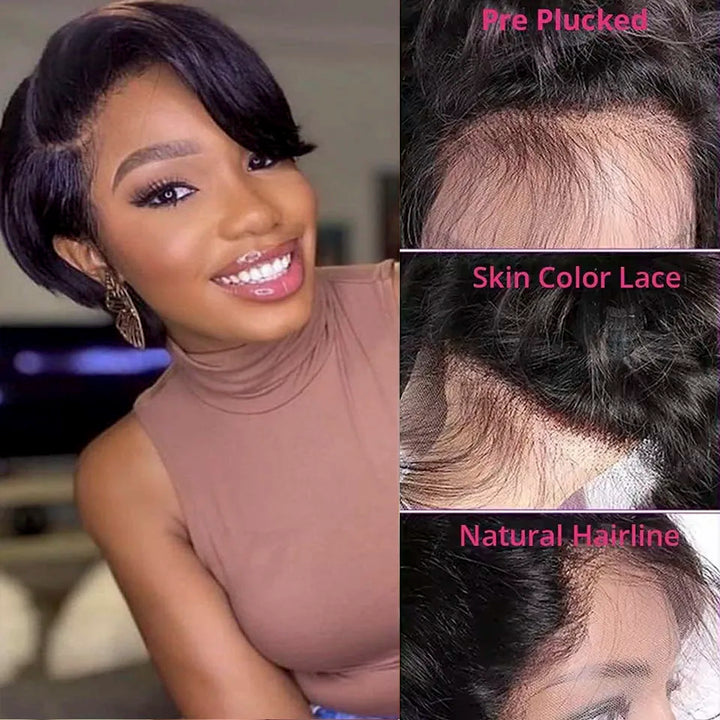 Pixie Cut 13x4 Lace Front Human Hair Wig