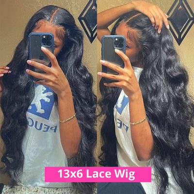 Body Wave Human Hair Wigs For Black Women 40 Inch Lace Front Human Hair Wig Brazilian Pre Plucked 13x4 13x6 Hd Lace Frontal Wig