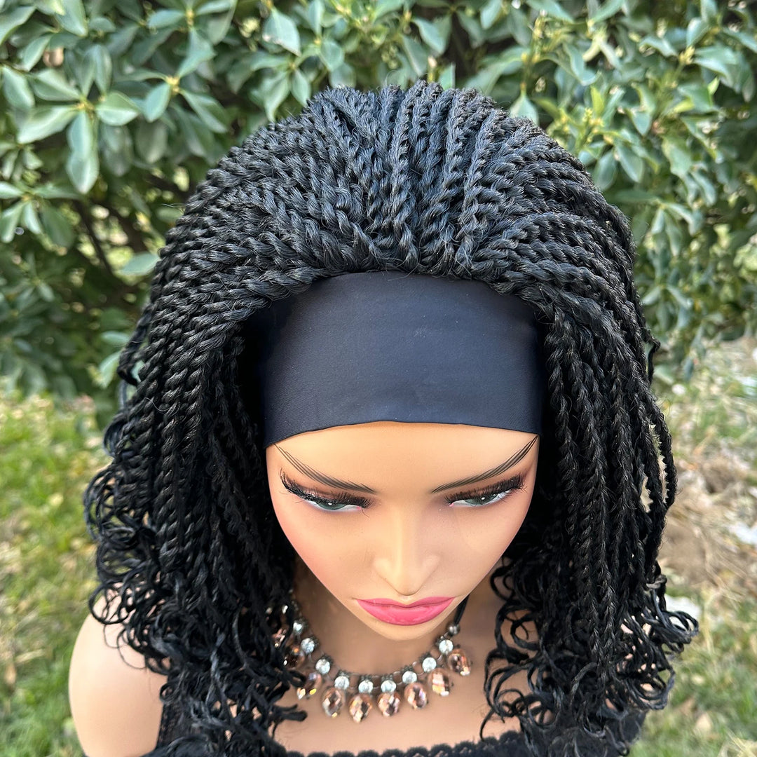 Short Twist Braided Headband Wig - JoySky Hair