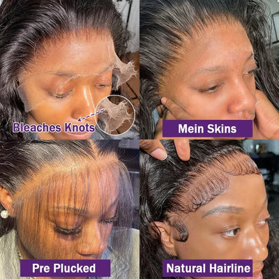 250 Density 13x6 Body Wave Lace Front Human Hair Wig Brazilian Remy 30 40 Inch 13x4 Hd Lace Frontal Wigs PrePlucked For Women