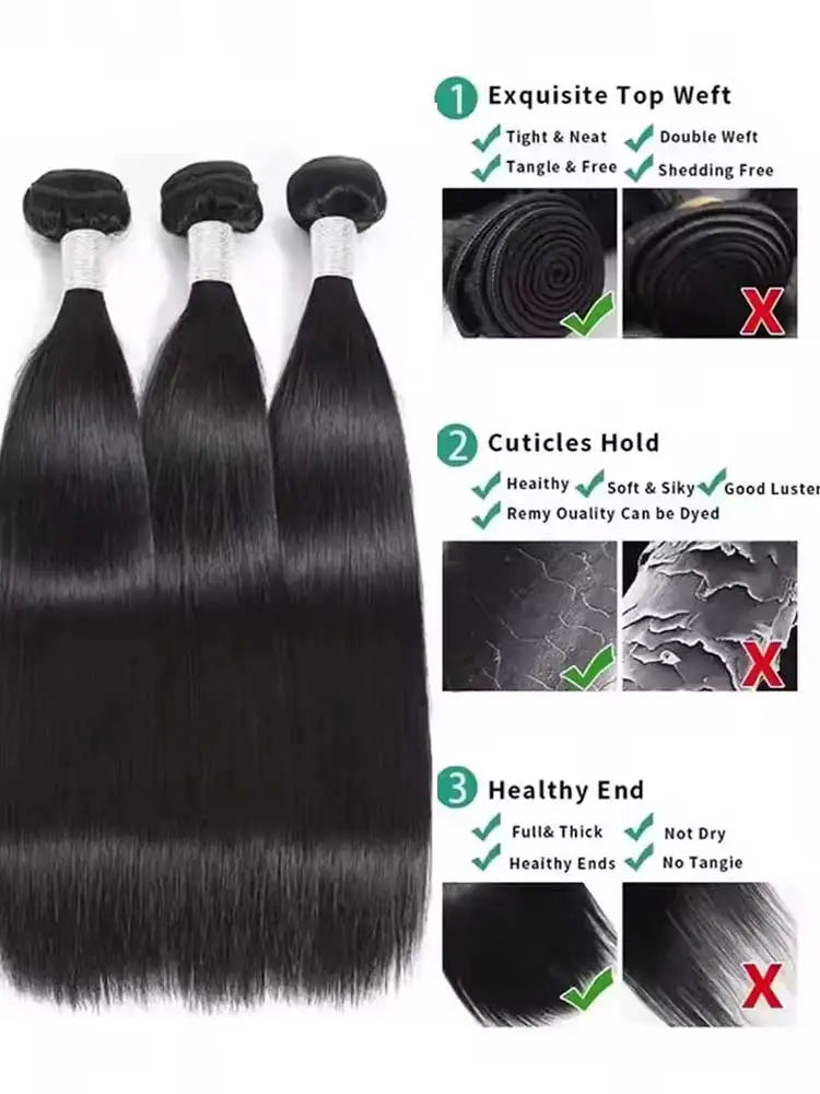 Brazilian Straight Human Hair Bundles