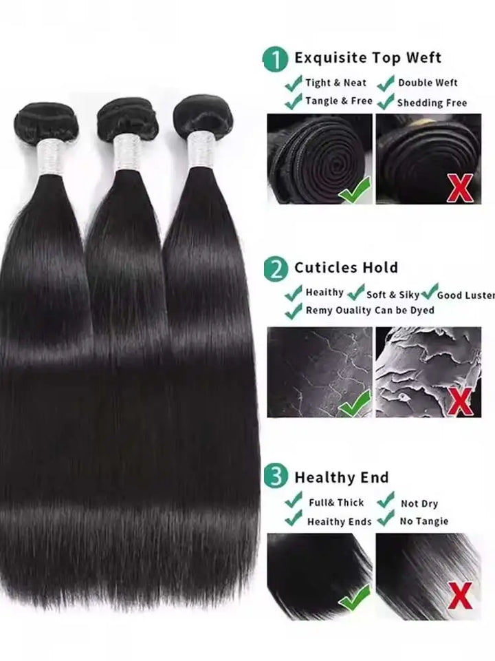 Brazilian Straight Human Hair Bundles