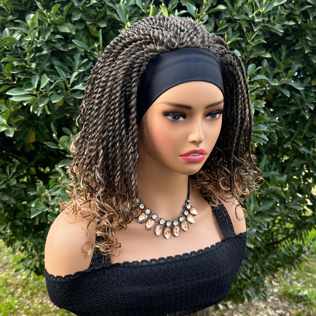 Short Twist Braided Headband Wig - JoySky Hair