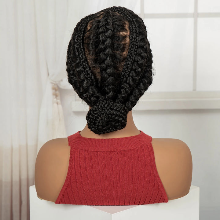Handmade Bantu Cornrow Braided Wig - JoySky Hair