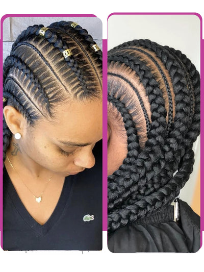 36 Inch Cornrows Braided Wigs Synthetic Lace Wig For Black Women Jumbo Braid African Knotless Box Braids Hair