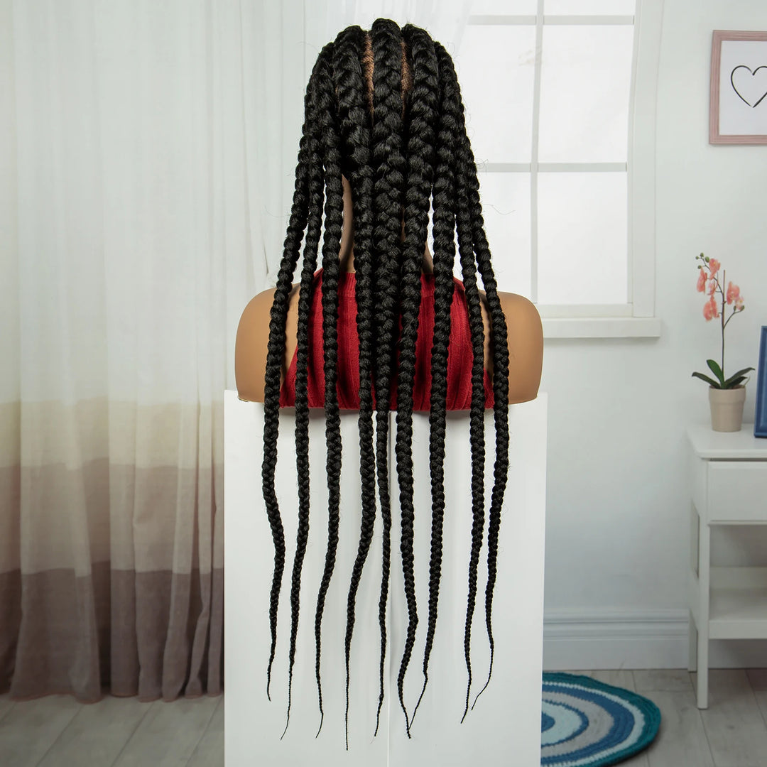 32-Inch Cornrow Braided Lace Wig - JoySky Hair