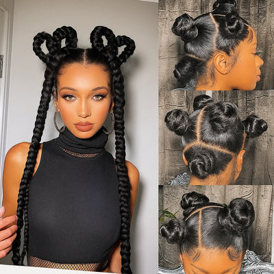 Straight Human Hair Real Full Lace Wig 200 Density Human Hair Wigs Preplucked HD 360 Full Lace Wig Bone Straight Lace Front Wig