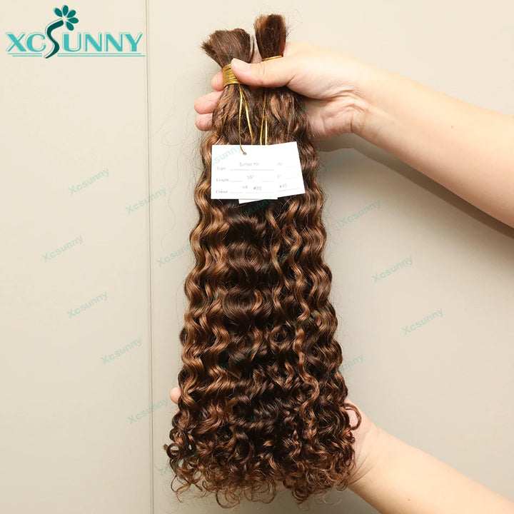 Loose Deep Curly Human Hair for Braiding - JoySky Hair