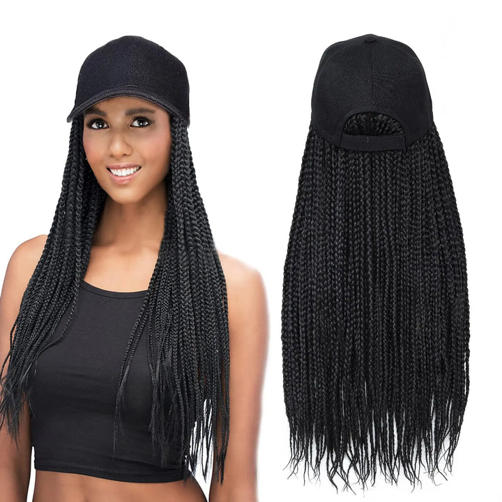 Baseball Cap with Braided Hair - JoySky Hair