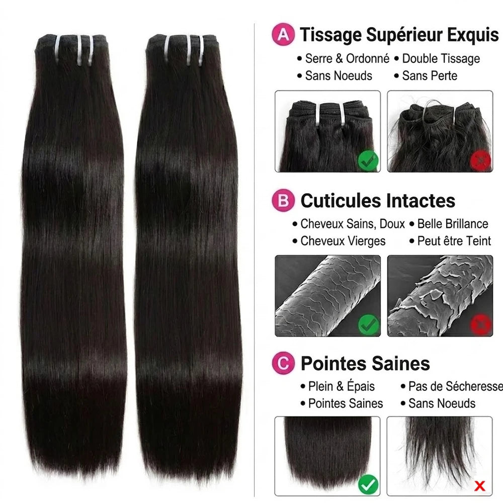 Bone Straight Human Hair Bundles – 30–32 Inch