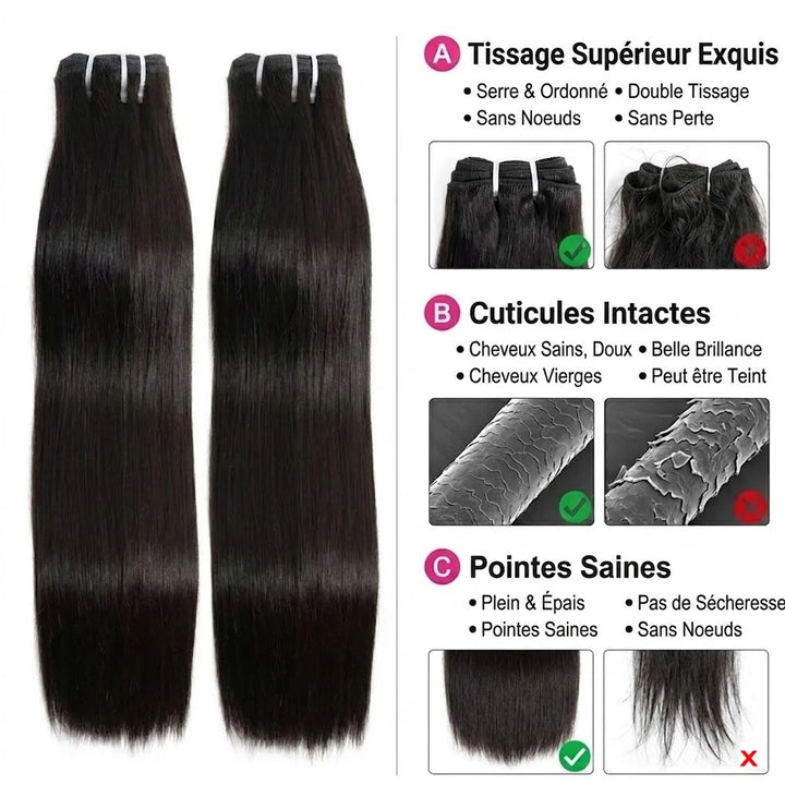 Bone Straight Human Hair Bundles – 30–32 Inch