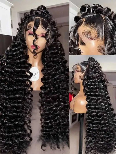 40 Inch Loose Deep Wave 13x4 13x6 Lace Front Human Hair Wigs 250 Density Water Curly Nature Wave HD Lace Frontal Wig Preplucked
