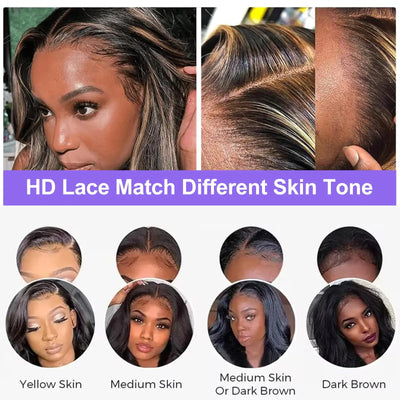 1B 30 Highlight Frontal Wigs Human Hair 30 Inch Ombre Brown Colored 13x4 Bone Straight Lace Front Wig Pre Plucked On Sale