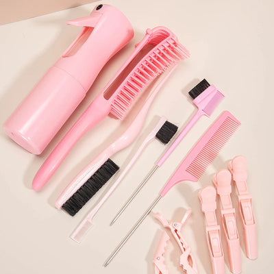 Detangling Brush 10 Pieces Hair Brush Set For Afro Curly Coily Long Hair Knots Detangler Easy To Clean Hair Care Styling Tools
