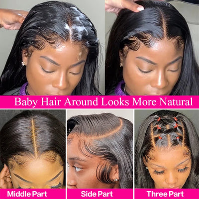 360 Lace Front Human Hair Wigs Brazilian Straight